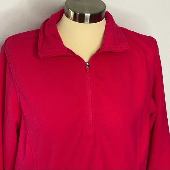Lands’ End Pink 3/4 Zip Fleece - Picture 3 of 6